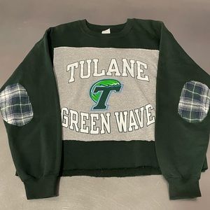 Tulane patch sweatshirt with elbow detail